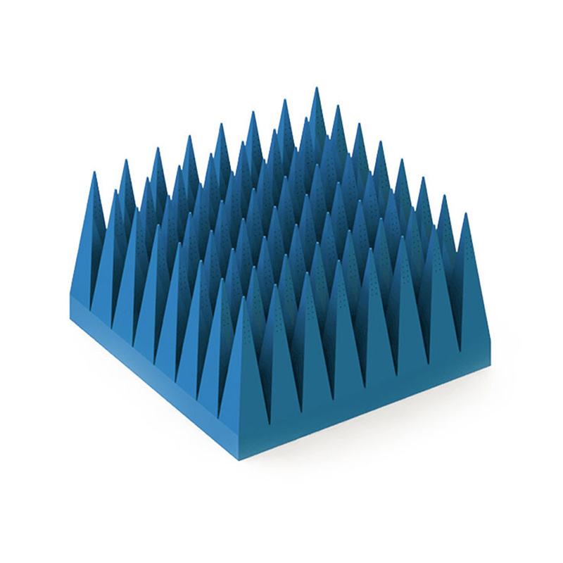 Flame-retardant high-power pyramidal absorbing material