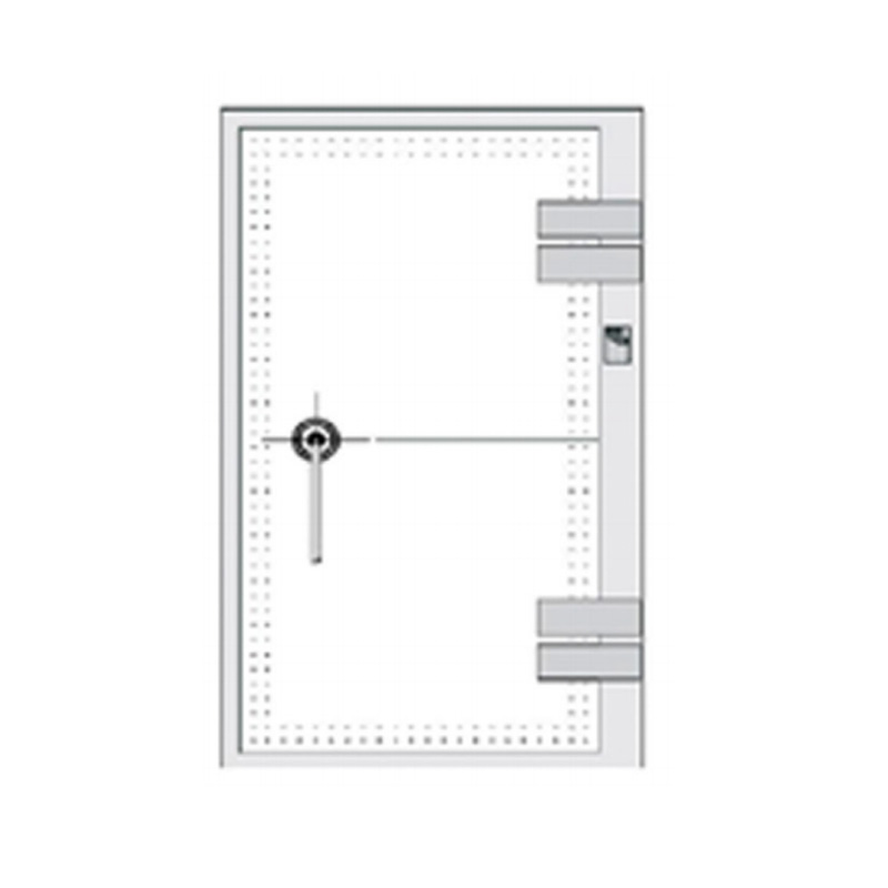 Manual shielding door
