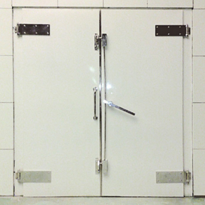 Double-leaf electromagnetic shielding door